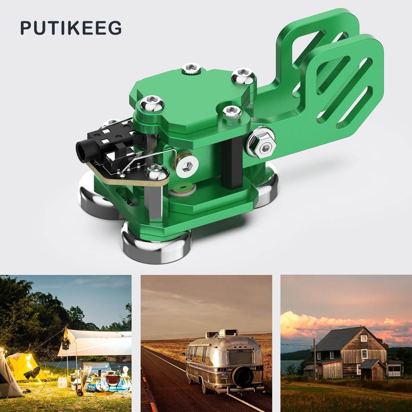 This is green one CW Keyer Automatic Morse Mini Crafted from aluminum, with magnetic paddle for comfortable use. Weighs 0.24LB (106g).perfect for outdoor use. Customize Dit & Dah Paddle Distance for personalized comfort. Features left and right-hand switches for versatile operation. Includes 3.5mm Standard Stereo Receptacle for easy hookup.