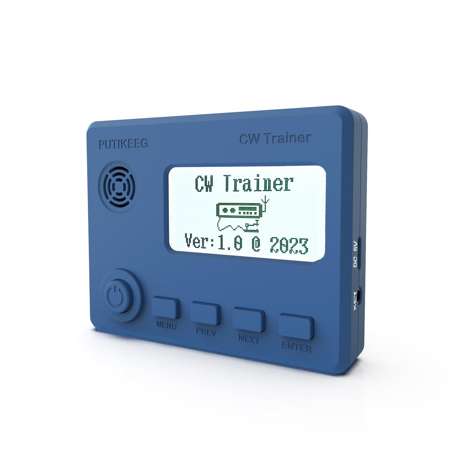 This blue mini CW trainer with display has a built-in translation function that converts Morse code to text in real time, simplifying the learning process. Offers a variety of practice modes from basic to advanced to meet different stages of learning needs. Made of high quality materials to ensure durability and reliability. Equipped with an adjustable sound switch that allows you to turn the sound on or off as needed, making it easy to use in different environments.