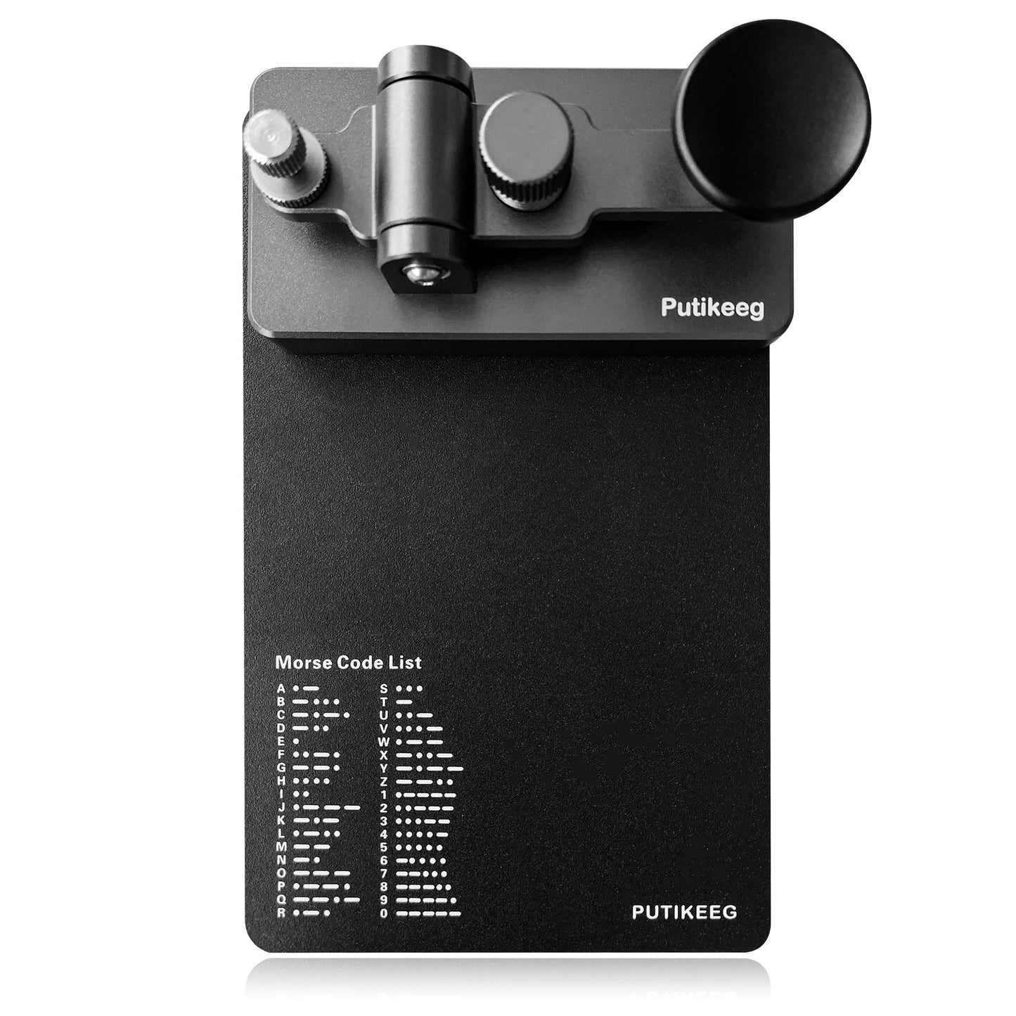 Our Morse Code Key List ;chart for telegram transmission and alphabet testing. Steel plate bottom with non-slip rubber pads for stability. High-quality hardened steel construction ensures durability. Compatible with Morse code keys, ideal for Morse Code applications. for Morse Code enthusiasts, beginners, and outdoor activities.