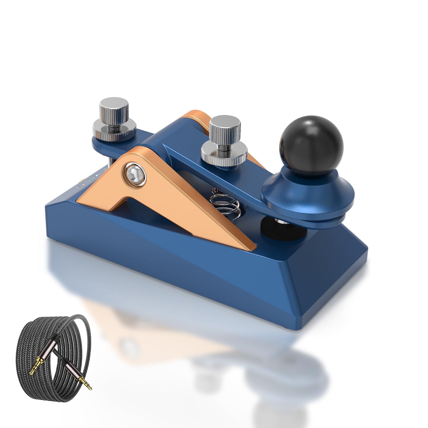 Discover precision with this fully adjustable Morse code key. Crafted from 6061T6 aluminum alloy, anodized for durability. Ergonomic design ensures comfort during extended use. Solid CNC machined from billet aluminum for reliability. Ideal for radio enthusiasts, beginners, and outdoor activities like POTA, SOTA, LOTA. Compact and portable for easy carrying in any radio setup.