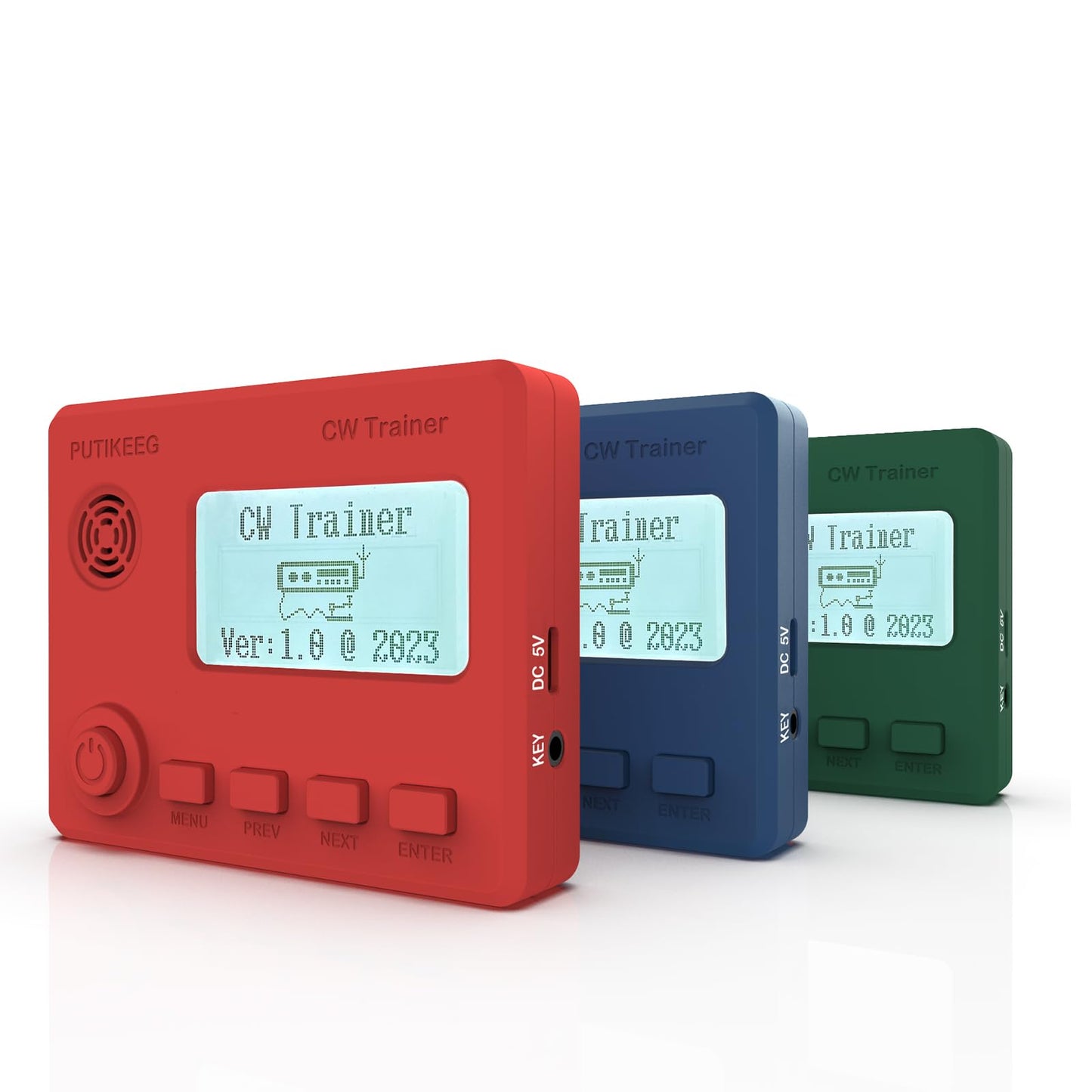 This red mini CW trainer with display has a built-in translation function that converts Morse code to text in real time, simplifying the learning process. Offers a variety of practice modes from basic to advanced to meet different stages of learning needs. Made of high quality materials to ensure durability and reliability. Equipped with an adjustable sound switch that allows you to turn the sound on or off as needed, making it easy to use in different environments.
