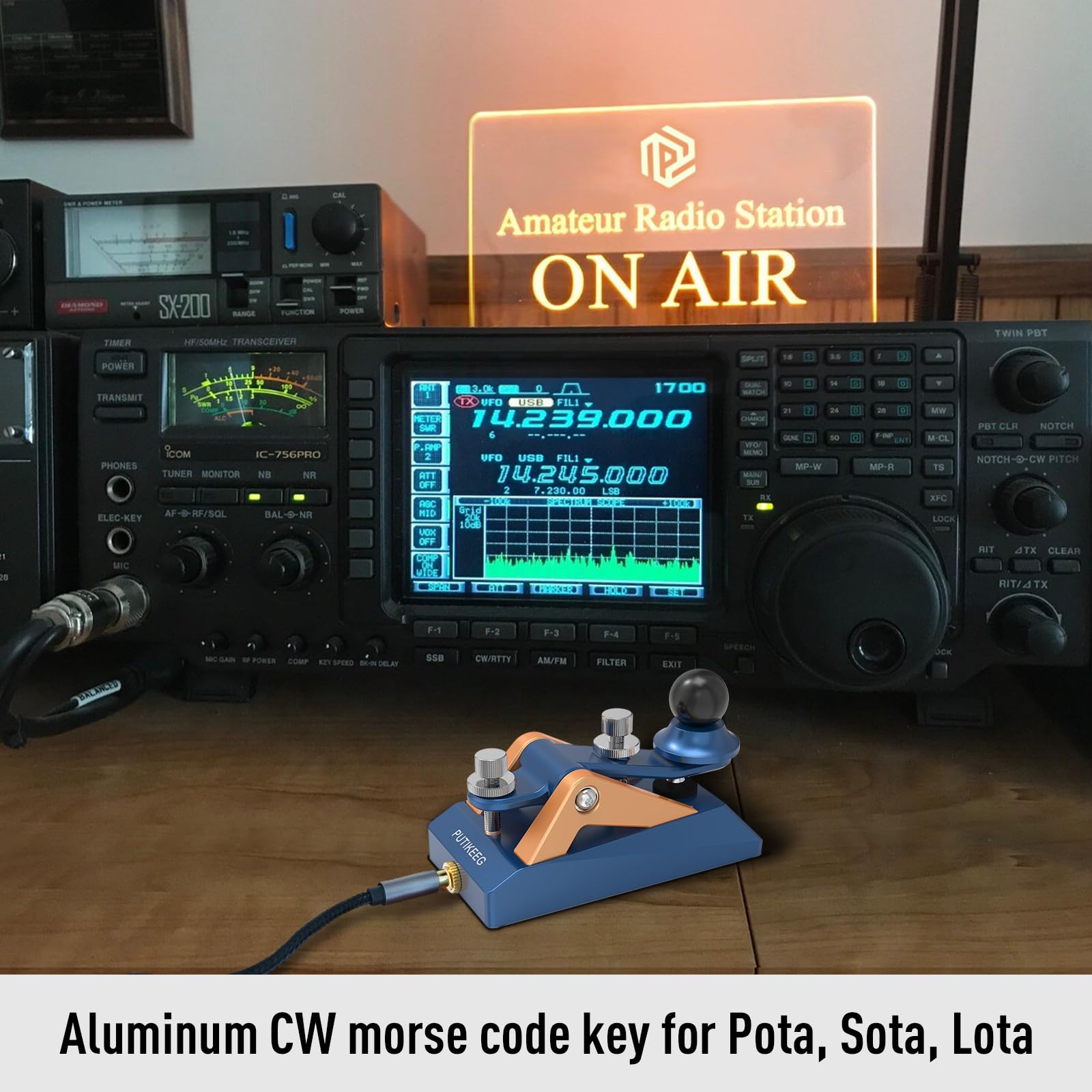 Discover precision with this fully adjustable Morse code key. Crafted from 6061T6 aluminum alloy, anodized for durability. Ergonomic design ensures comfort during extended use. Solid CNC machined from billet aluminum for reliability. Ideal for radio enthusiasts, beginners, and outdoor activities like POTA, SOTA, LOTA. Compact and portable for easy carrying in any radio setup.