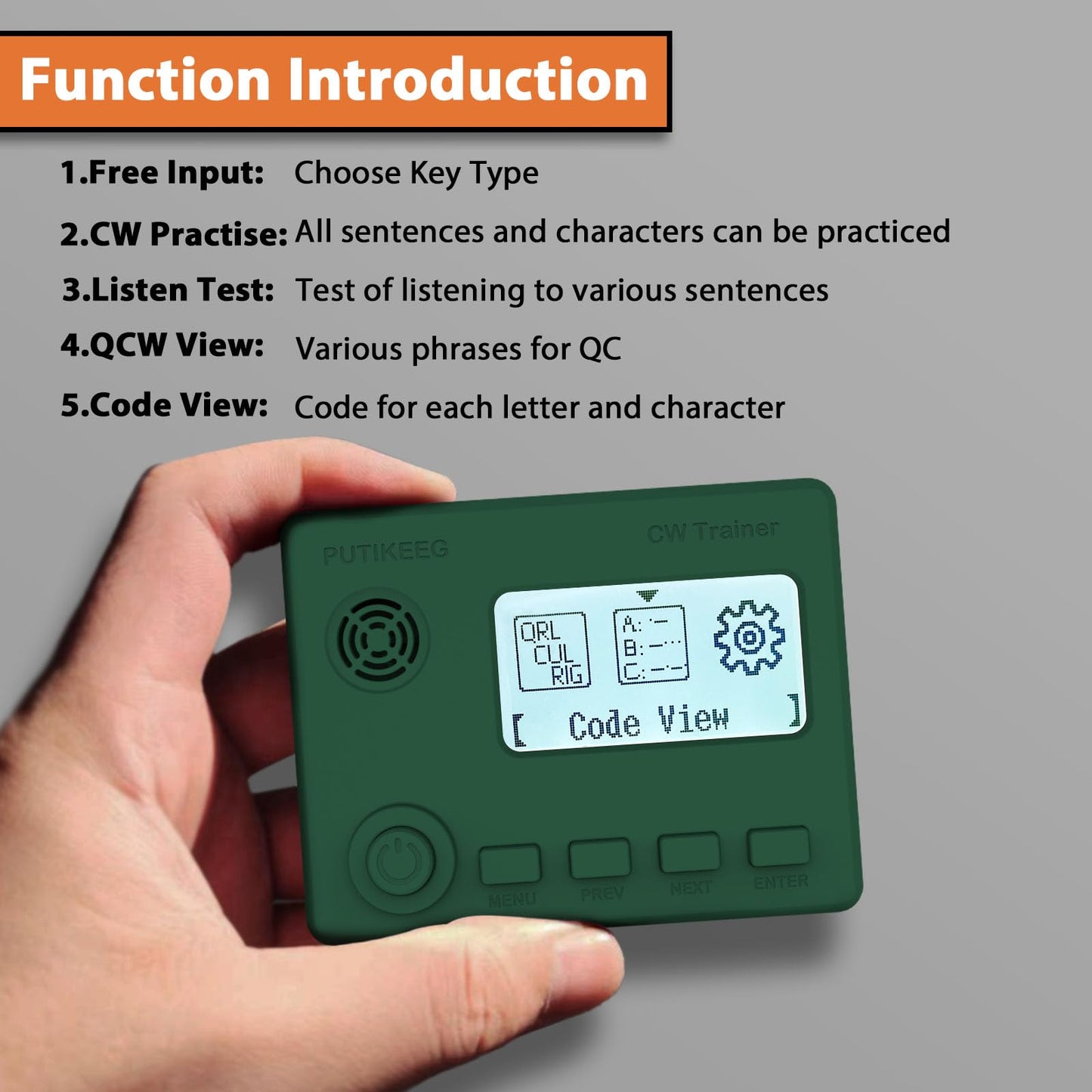 Mini CW Morse Code Trainer with Morse Code Translator