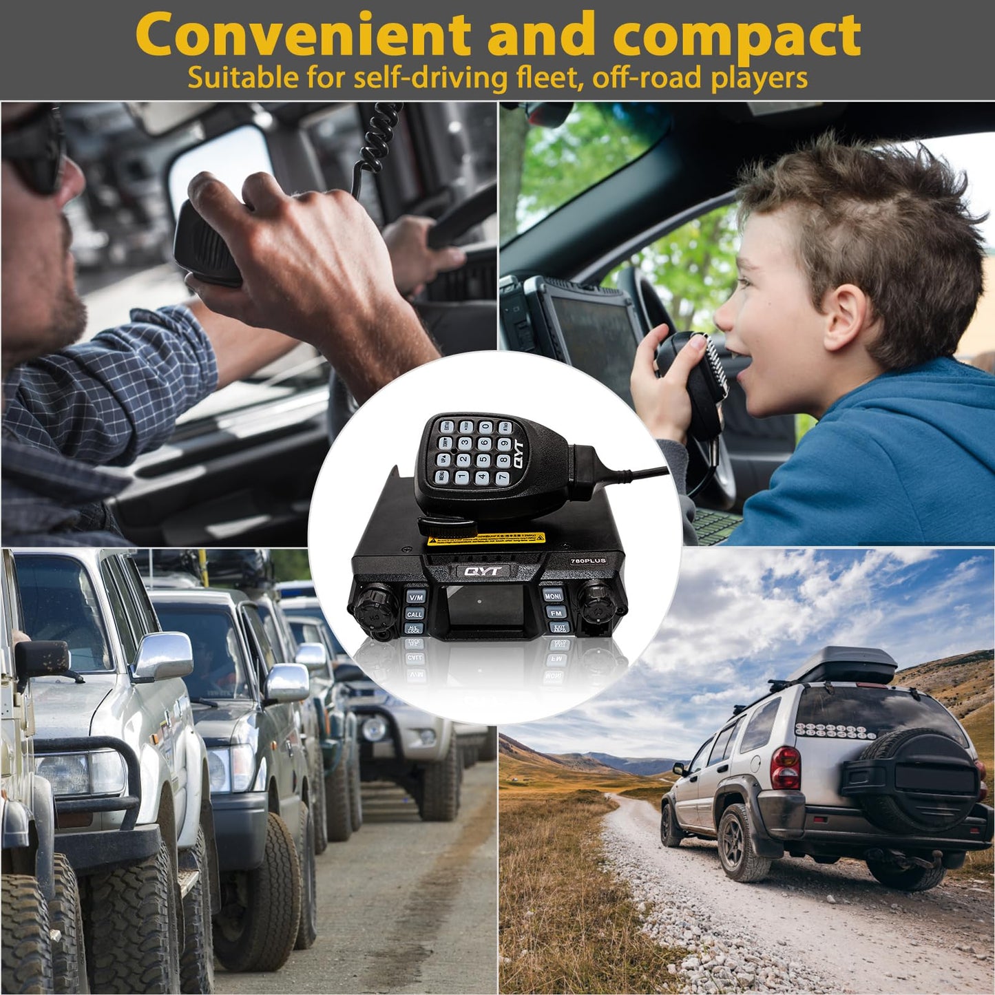UV Dual Band Car Radio with Carplay, 136-174/400-480MHz 13.8V Experience high quality, long range communication and superior band performance. With advanced dual-band technology and 20 watts of power, you can easily tune to two different frequencies and transmit simultaneously. Enjoy clear, reliable communications in any situation, from your daily commute to your next road trip.