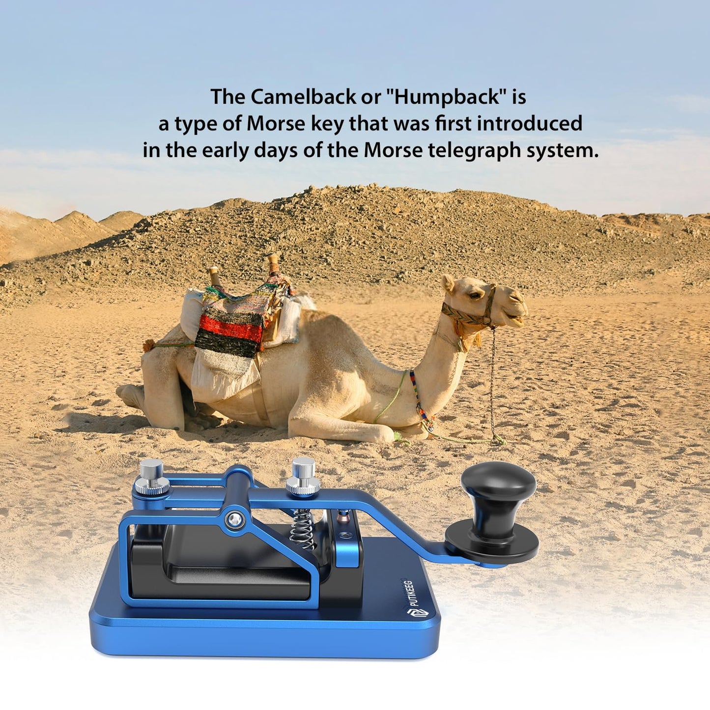 Solid straight key for Morse code enthusiasts, made from 6061T6 aluminum alloy with a corrosion-resistant surface. Features four magnets with silicone pads for stability, adjustable magnetic return, and contact gap. NMB Japan bearings and 304 stainless steel screws ensure durability. Adjustable Dit & DAH paddle distance. Ideal for ham radio, camping, and Morse code practice. Connects to most CW transceivers via data cable. Easy to attach and remove from trainers.