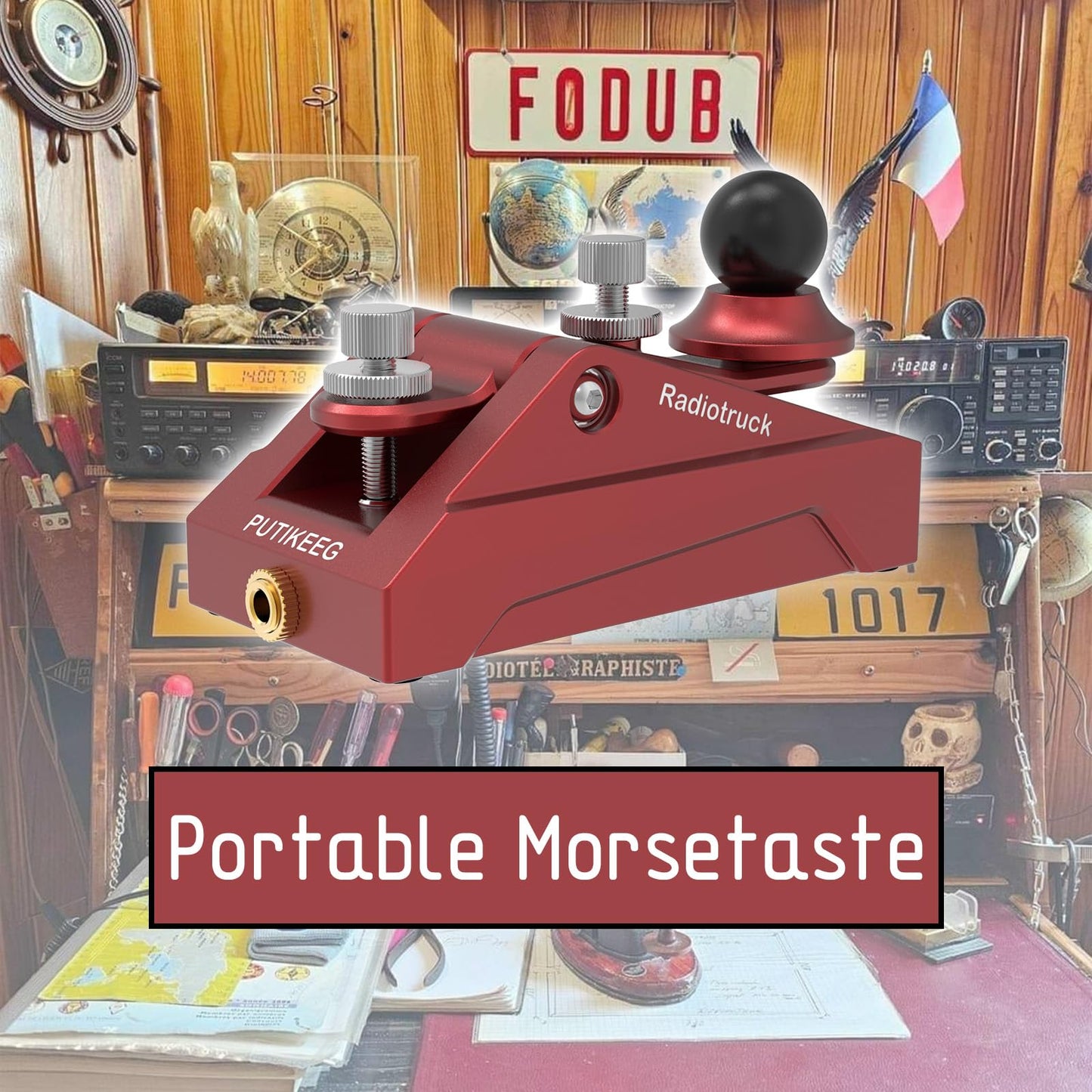Discover precision with this fully adjustable Morse code key. Crafted from 6061T6 aluminum alloy, anodized for durability. Ergonomic design ensures comfort during extended use. Solid CNC machined from billet aluminum for reliability. Ideal for radio enthusiasts, beginners, and outdoor activities like POTA, SOTA, LOTA. Compact and portable for easy carrying in any radio setup.