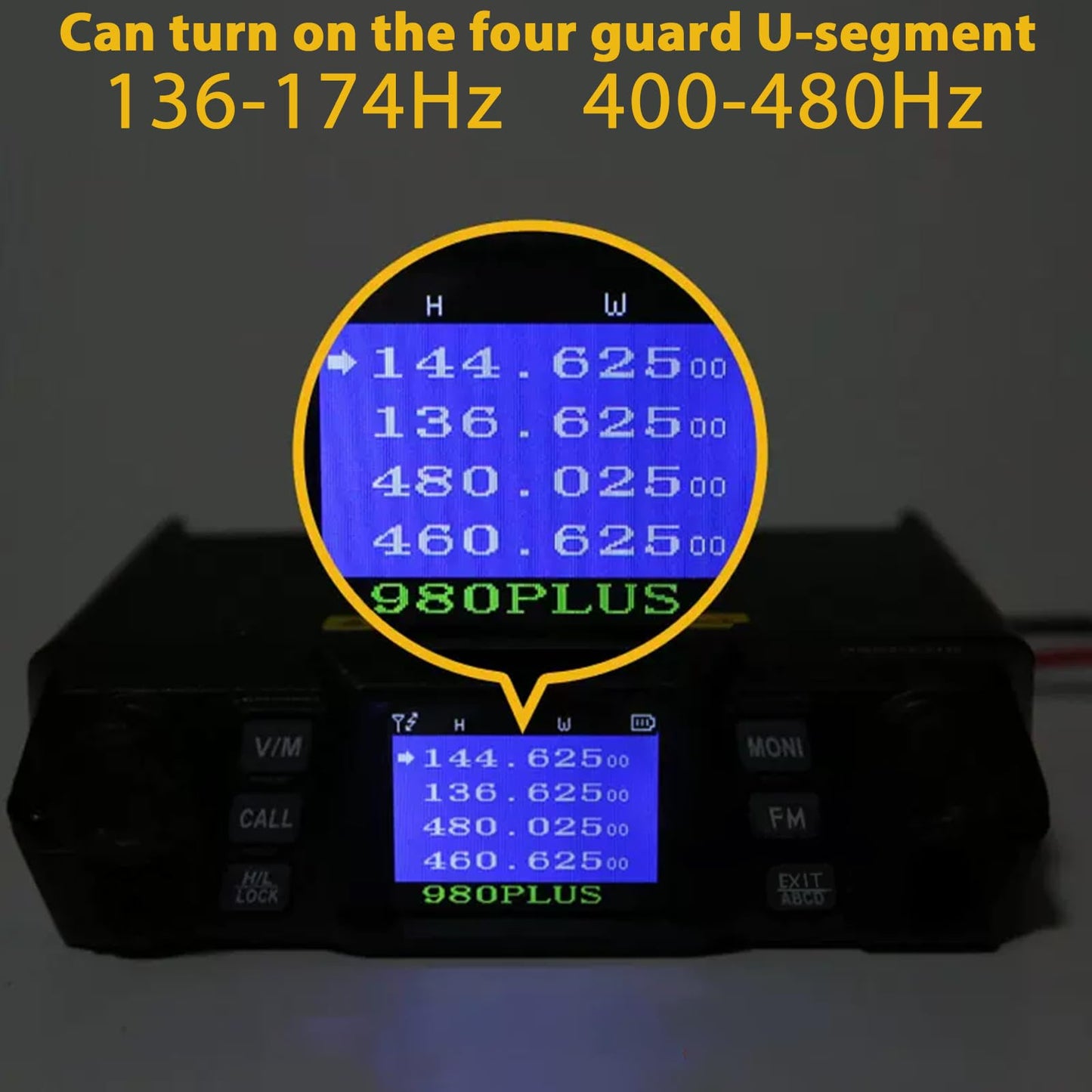 UV Dual Band Car Radio 136-174/400-480MHz 13.8V