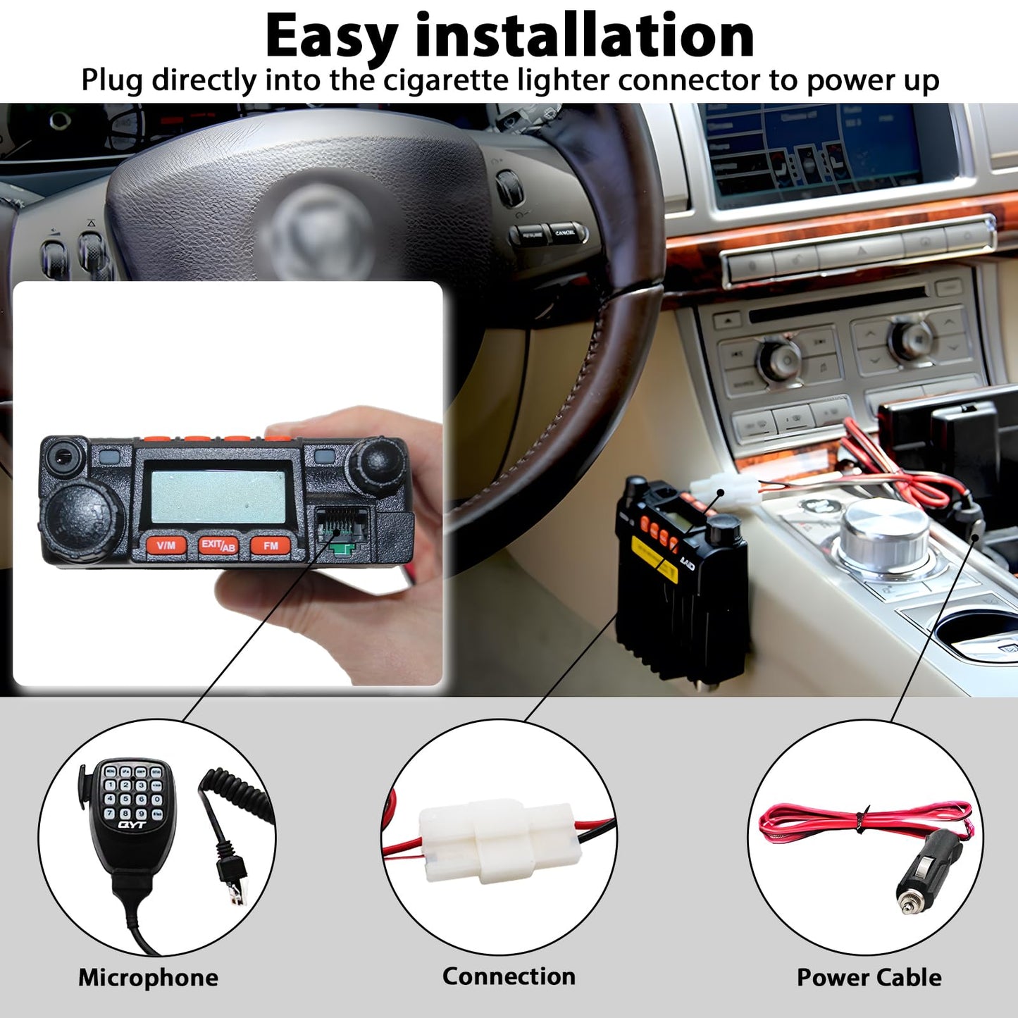 UV Dual Band Car Radio 136-174/400-480MHz 13.8V