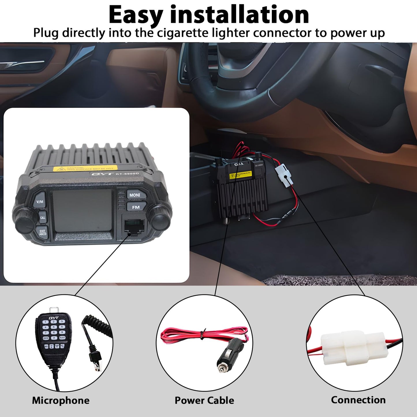 UV Dual Band Car Radio 136-174/400-480MHz 13.8V