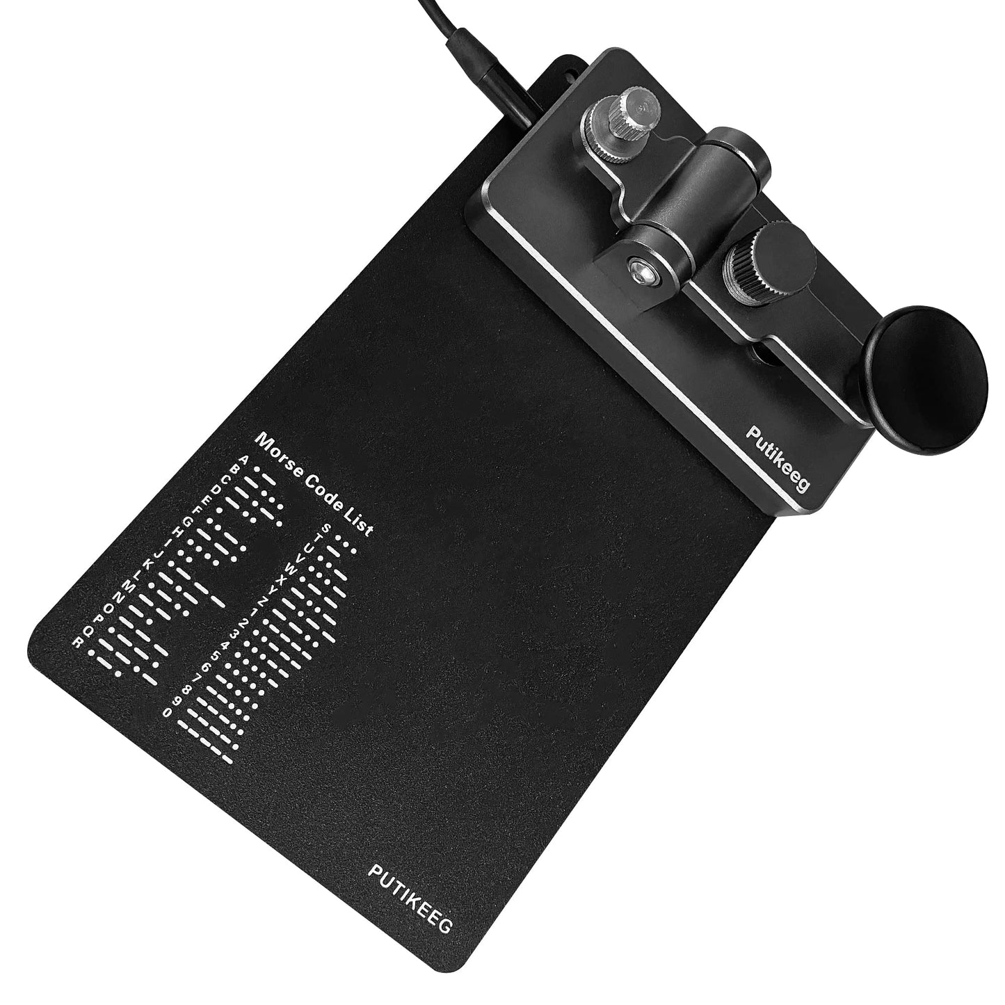 Our Morse Code Key List ;chart for telegram transmission and alphabet testing. Steel plate bottom with non-slip rubber pads for stability. High-quality hardened steel construction ensures durability. Compatible with Morse code keys, ideal for Morse Code applications. for Morse Code enthusiasts, beginners, and outdoor activities.