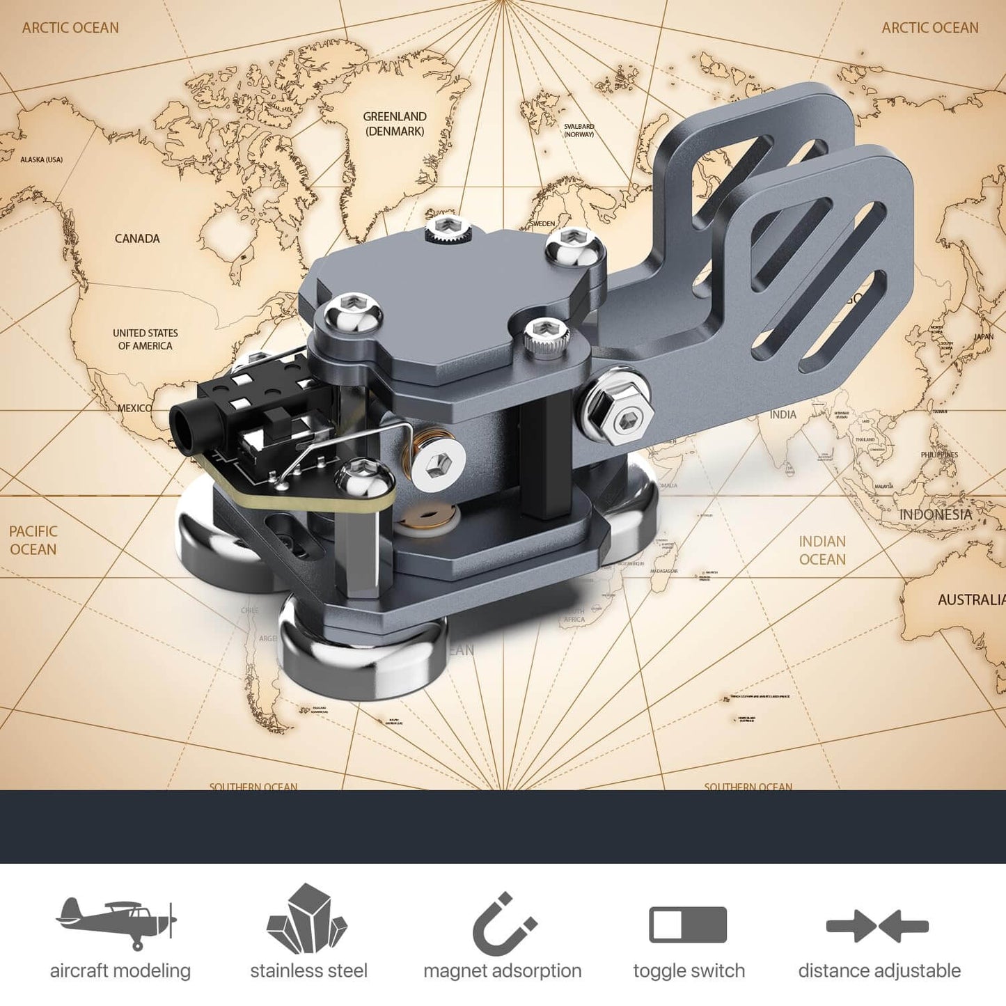 This is grey one CW Keyer Automatic Morse Mini Crafted from aluminum, with magnetic paddle for comfortable use. Weighs 0.24LB (106g).perfect for outdoor use. Customize Dit & Dah Paddle Distance for personalized comfort. Features left and right-hand switches for versatile operation. Includes 3.5mm Standard Stereo Receptacle for easy hookup.