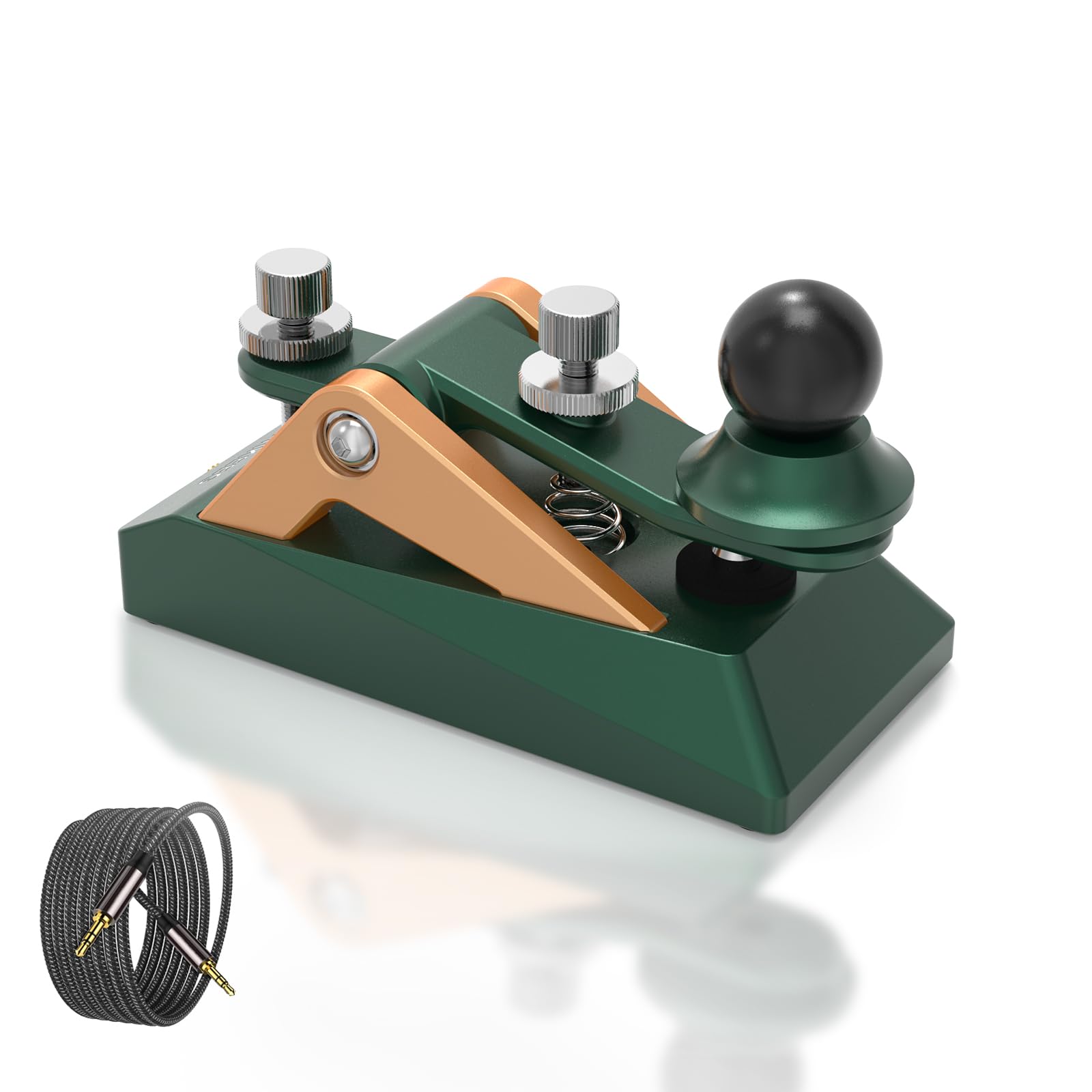 Discover precision with this fully adjustable Morse code key. Crafted from 6061T6 aluminum alloy, anodized for durability. Ergonomic design ensures comfort during extended use. Solid CNC machined from billet aluminum for reliability. Ideal for radio enthusiasts, beginners, and outdoor activities like POTA, SOTA, LOTA. Compact and portable for easy carrying in any radio setup.