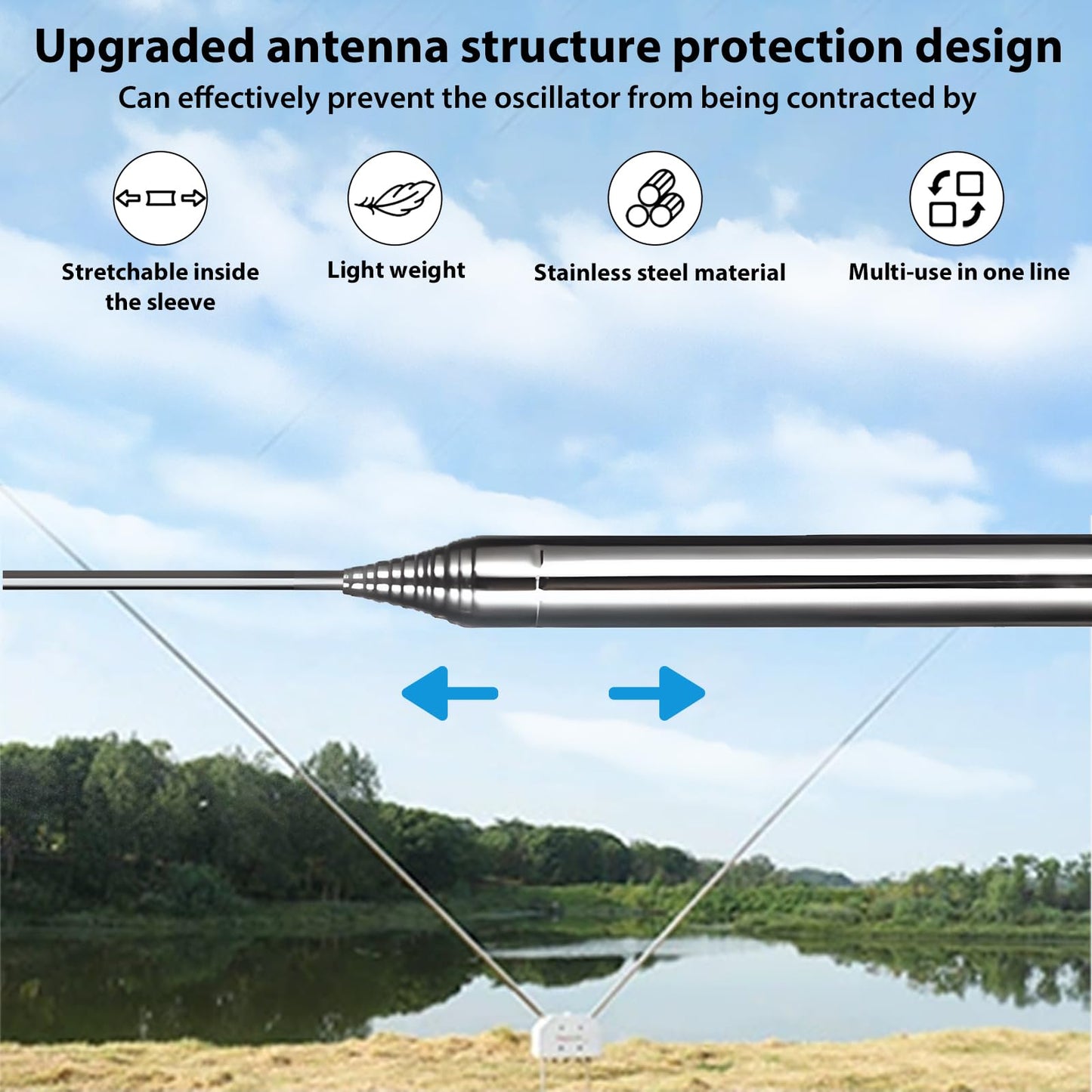 5.6m Telescopic Metal Long Radio Antenna - putikeeg