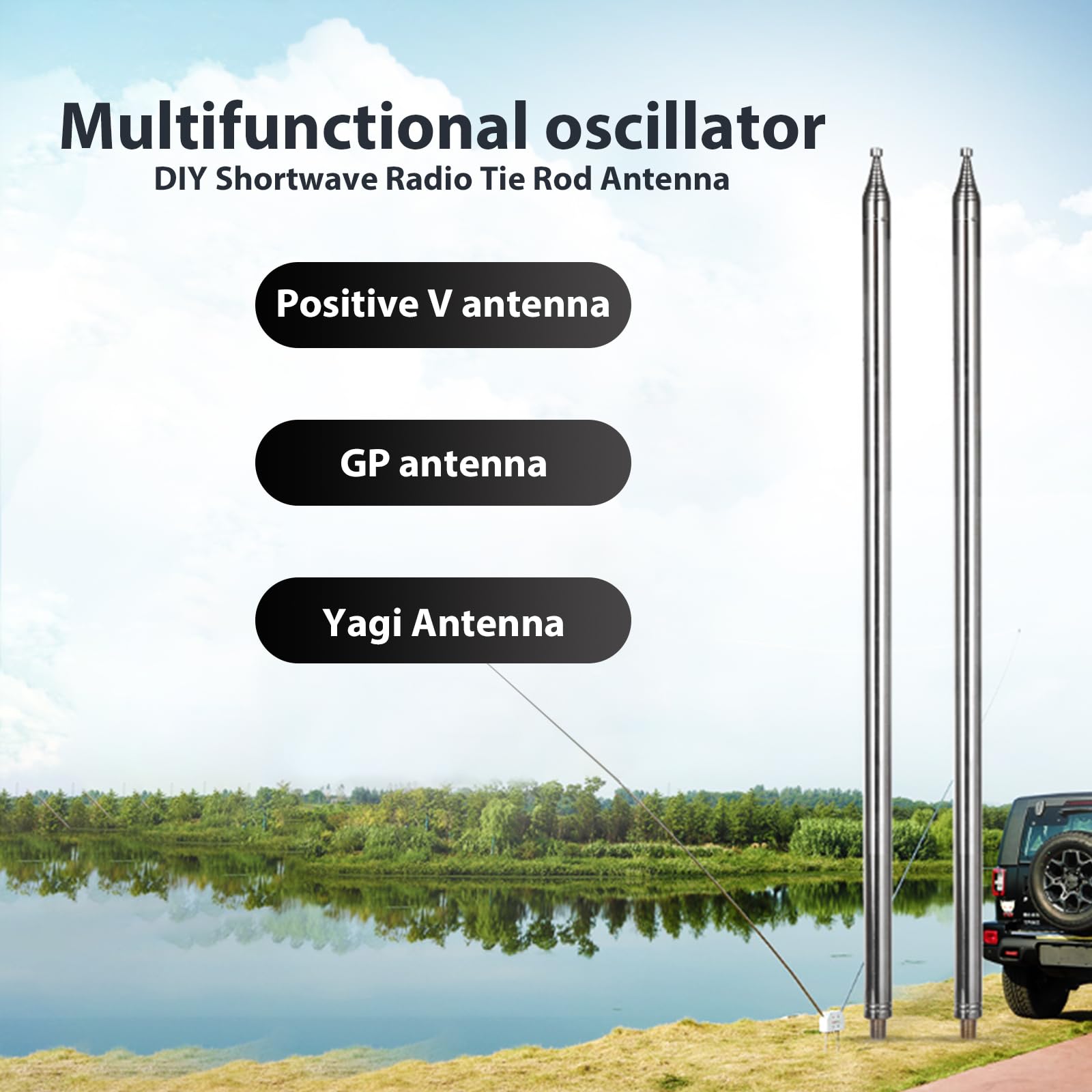 5.6m Telescopic Metal Long Radio Antenna - putikeeg