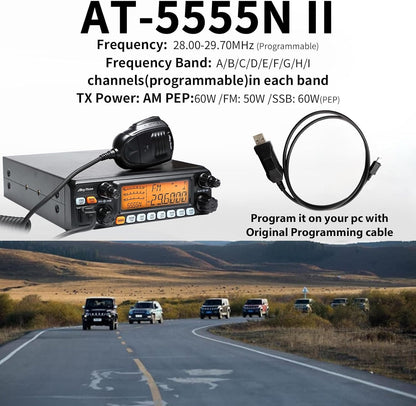 The AnyTone AT-5555N II 10 Meter Radio is the ideal choice for those in need of high-quality radios for trucks. Its powerful performance, user-friendly features, and robust design make it a top pick for reliable and efficient communication on the road. Whether you're a trucker needing dependable communication or a ham radio enthusiast looking for superior performance, this mobile transceiver has you covered.