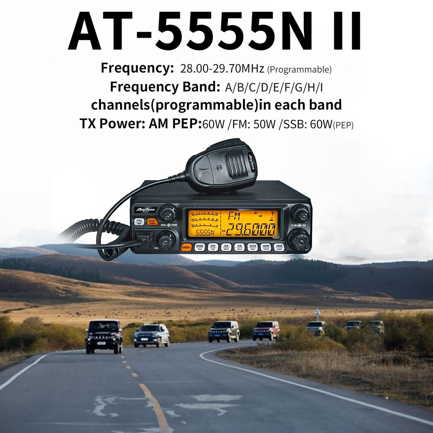 The AnyTone AT-5555N II 10 Meter Radio is the ideal choice for those in need of high-quality radios for trucks. Its powerful performance, user-friendly features, and robust design make it a top pick for reliable and efficient communication on the road. Whether you're a trucker needing dependable communication or a ham radio enthusiast looking for superior performance, this mobile transceiver has you covered.