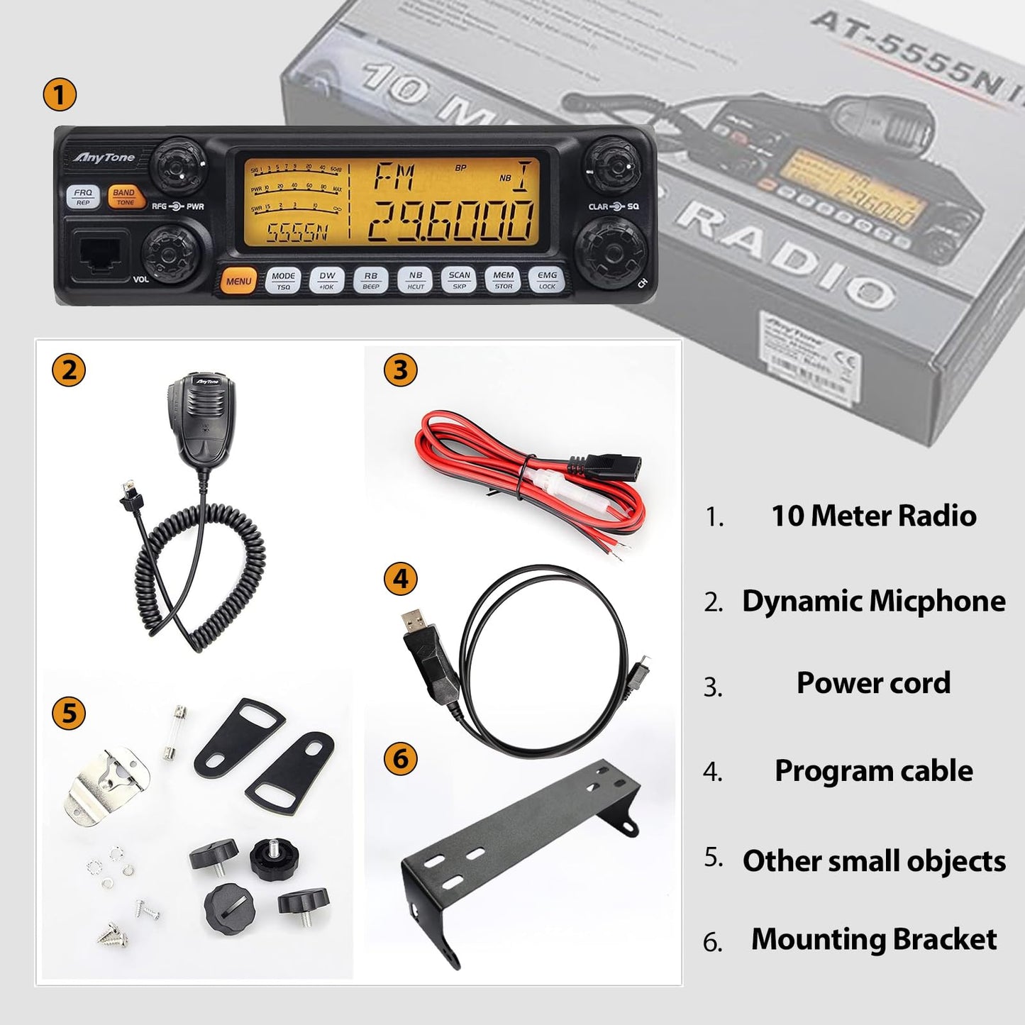 The AnyTone AT-5555N II 10 Meter Radio is the ideal choice for those in need of high-quality radios for trucks. Its powerful performance, user-friendly features, and robust design make it a top pick for reliable and efficient communication on the road. Whether you're a trucker needing dependable communication or a ham radio enthusiast looking for superior performance, this mobile transceiver has you covered.