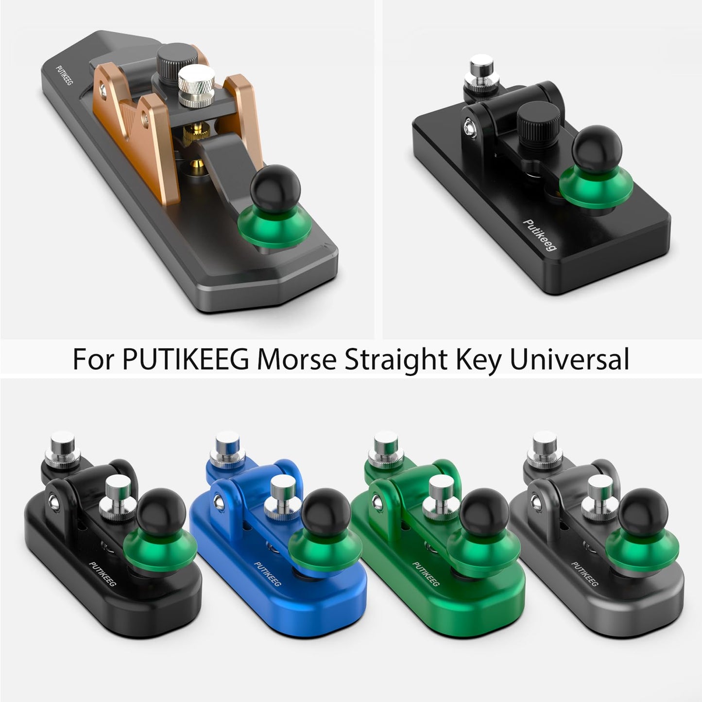 This 06 Green pushbutton replacement head is a universal fitting designed for Putikeeg Morse Straight Keys.