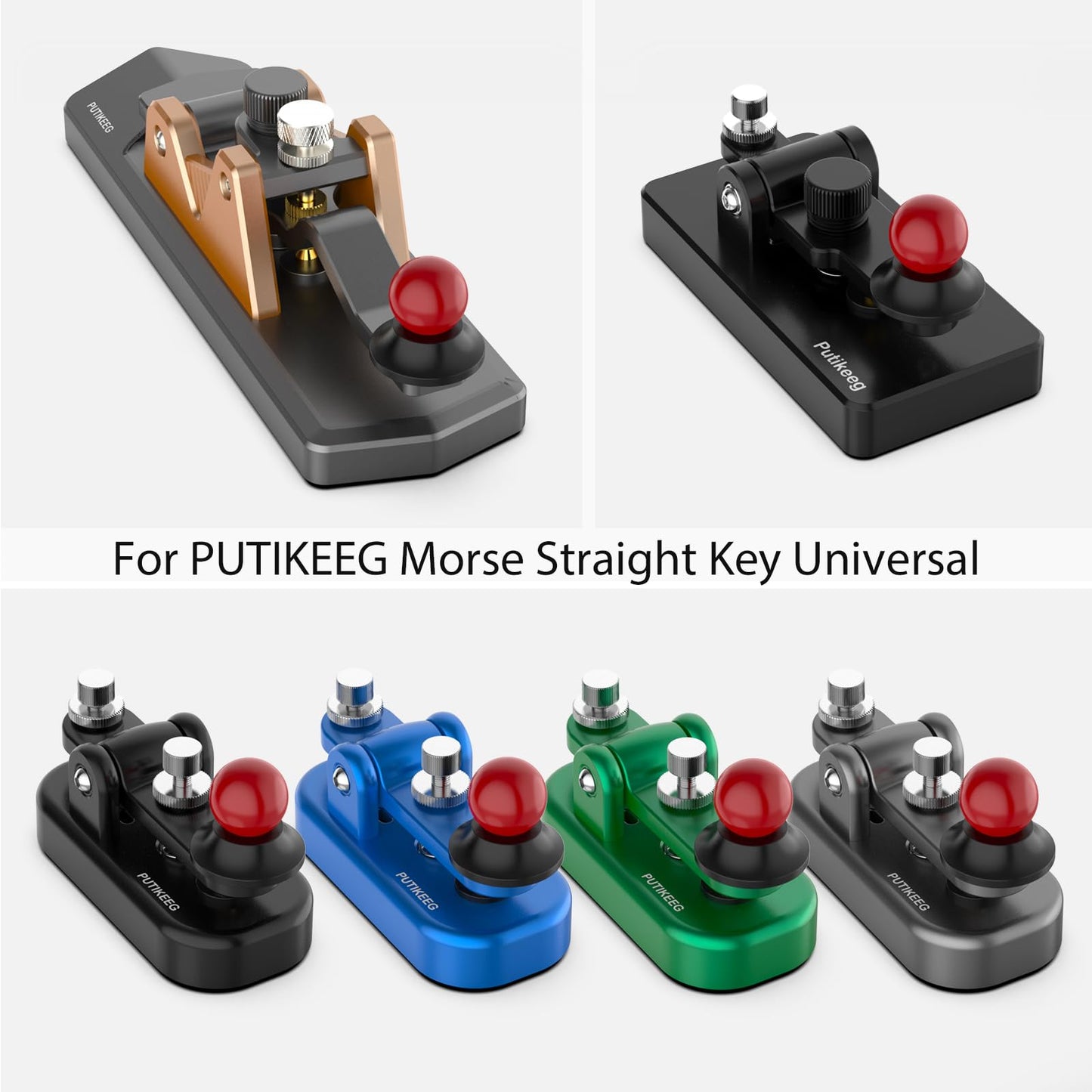 This 06 Black pushbutton replacement head is a universal fitting designed for Putikeeg Morse Straight Keys.